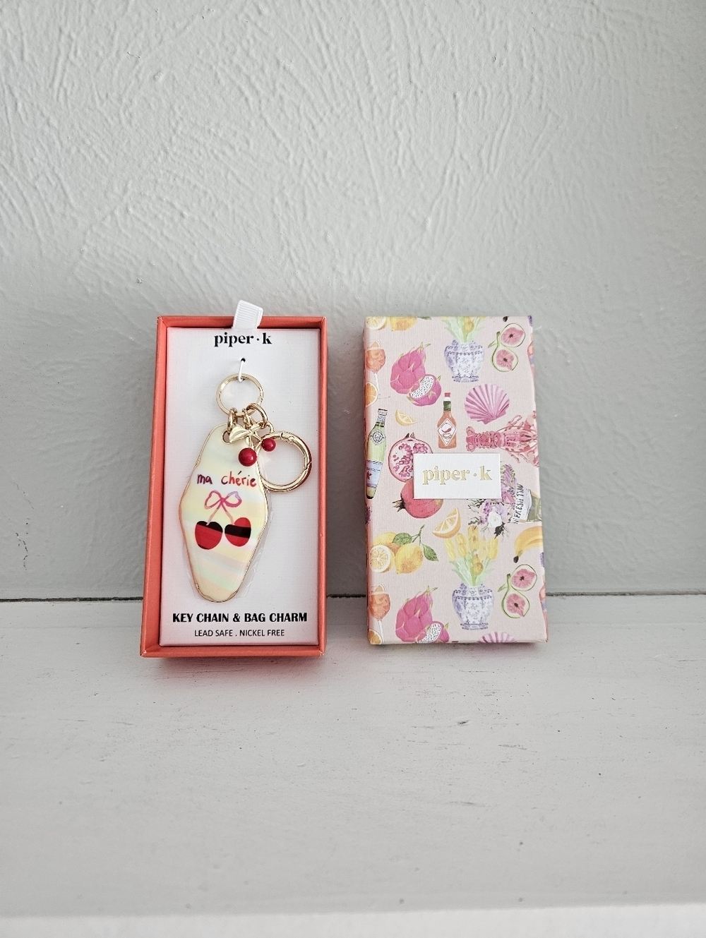 NWT- Piper K Retro Room Key Bag Charm/Keychain- Ma Cherie